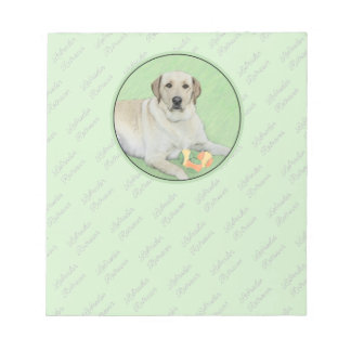 Yellow Labrador Retriever & Tennis Balls Painting Notepad