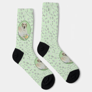Yellow Labrador Retriever & Tennis Balls Painting Socks
