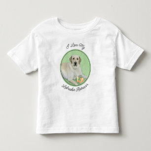 Yellow Labrador Retriever & Tennis Balls Painting Toddler T-Shirt