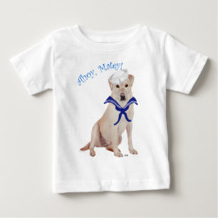Yellow Labrador Sailor Baby T-Shirt