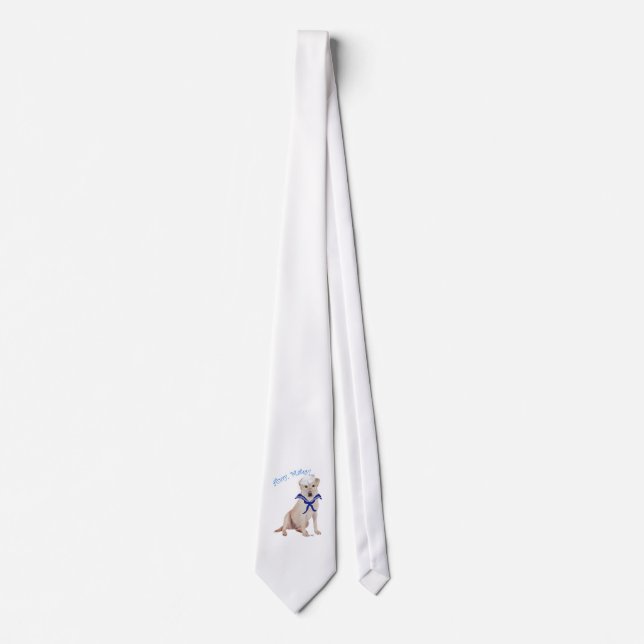 Yellow Labrador Sailor Tie (Front)