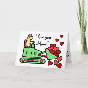 Yellow Labrador Stole Your Heart Mother's Day Card