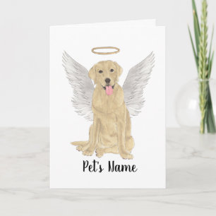Yellow Labrador Sympathy Memorial Card