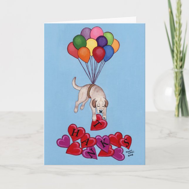 Yellow Labrador Thank You Card (Front)