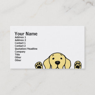 Yellow Labrador watching you Business Card