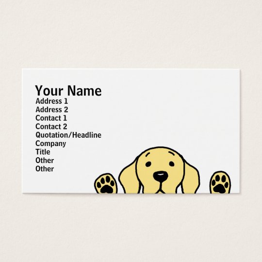 Yellow Labrador watching you Business Card