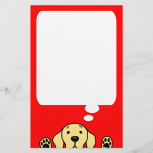 Yellow Labrador watching you Stationery