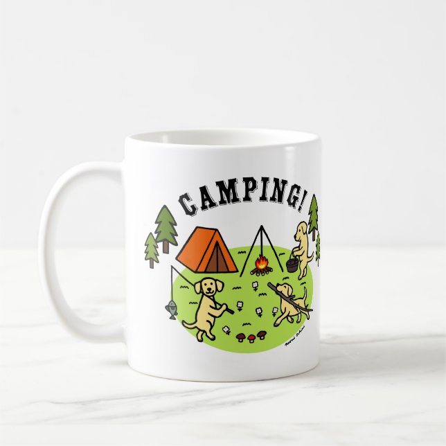Yellow Labradors Camping Mugs (Left)