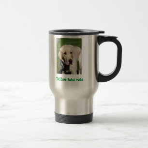 yellow labs rule travel mug
