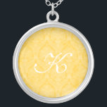 Yellow Lace Sterling Silver Necklace<br><div class="desc">Beautiful  Lace Sterling Silver Necklace - background colour can be changed..  Great as a wedding favour,  wedding gift,  birthday gift or holiday gift.</div>