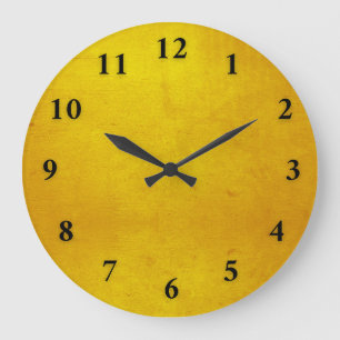 Yellow large wall clock