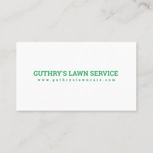 Yellow Lawncare Zero Turn mower Business Card