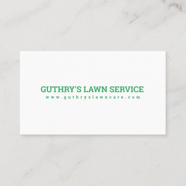 Yellow Lawncare Zero Turn mower Business Card (Back)