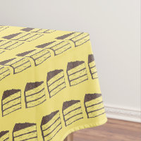 Yellow Layer Cake Slice Chocolate Icing Bake Sale