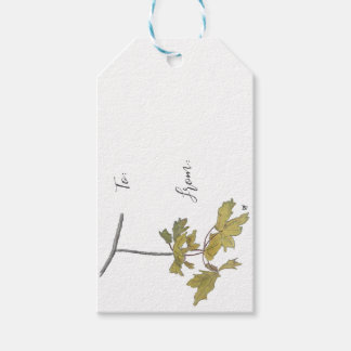 Yellow Leaf Summer and Fall Gift Tag
