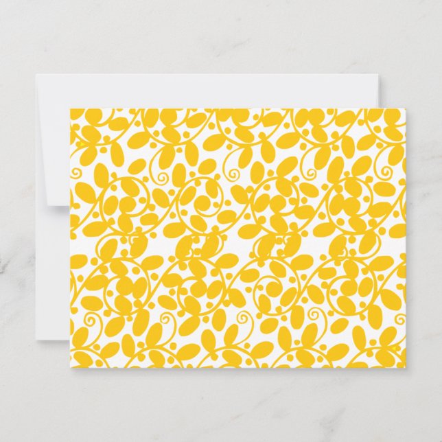 Yellow Leafy Invitation (Front)