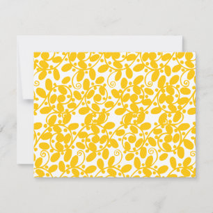 Yellow Leafy Invitation