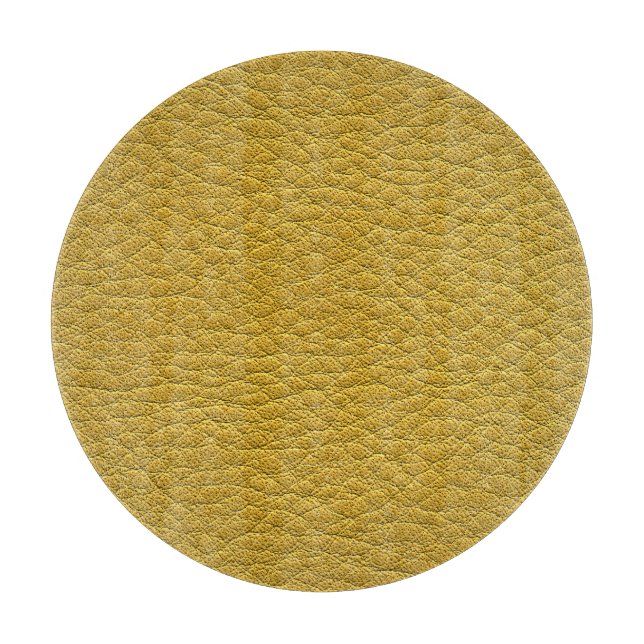 Yellow Leather Texture Seamless Closeup Cutting Board (Front)