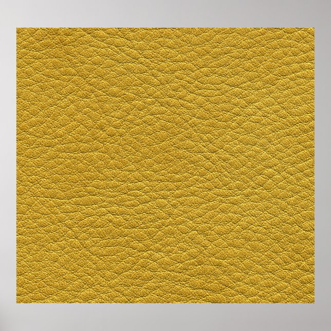 Yellow Leather Texture Seamless Closeup Poster (Front)