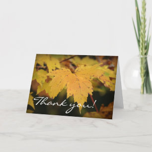 Yellow Leaves - Thank you! You Card