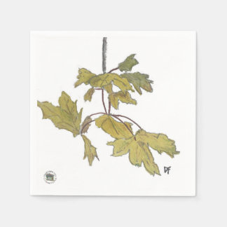 Yellow LeavesPaper Cocktail Napkin
