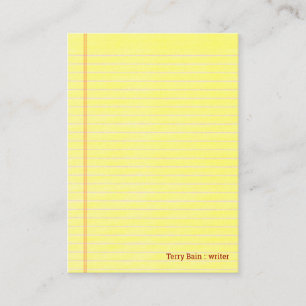 Yellow Legal Pad Business Card