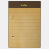 "Yellow Legal Pad" with "Pencil" Post-it® Notes