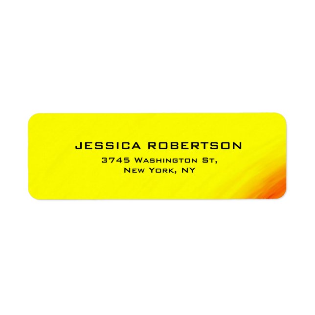 Yellow Legible Plain Elegant Modern Trendy (Front)