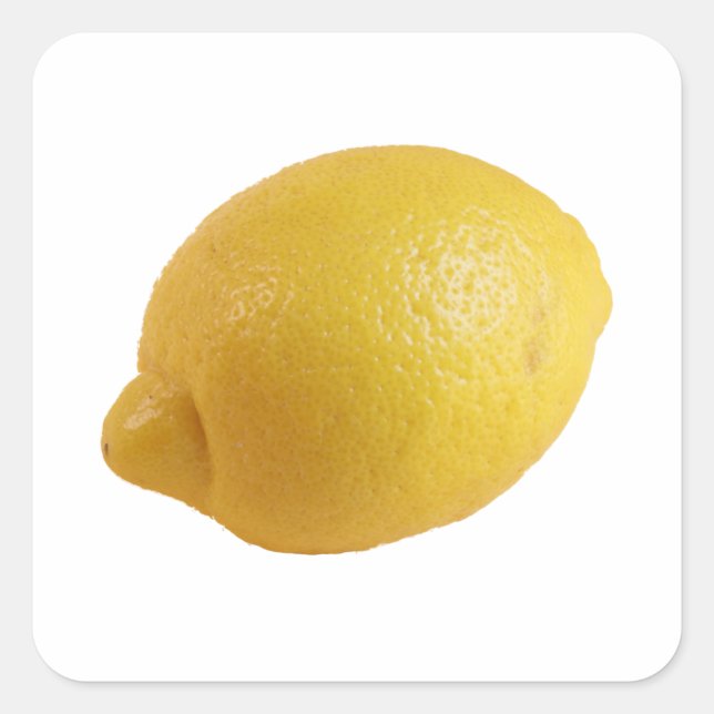 Yellow Lemon, a bright fresh eyecatcher Square Sticker (Front)