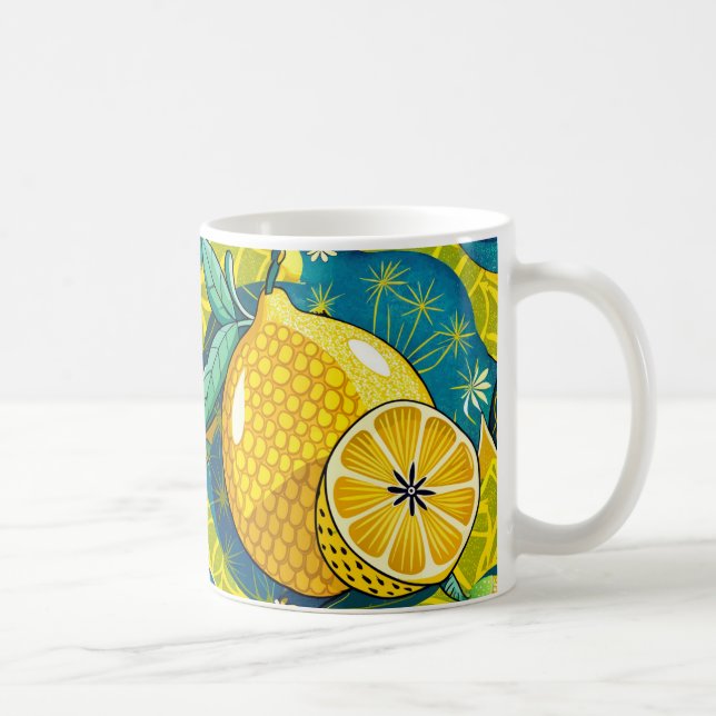  Yellow lemon and bee garden  Coffee Mug (Right)