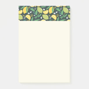 Yellow Lemon and Green Lime Fruit Food Pattern Post-it Notes