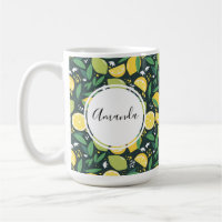 Yellow Lemon and Green Lime Fruit Pattern