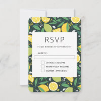 Yellow Lemon and Green Lime Fruit Pattern