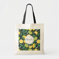 Yellow Lemon and Green Lime Fruit Pattern