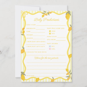 Yellow Lemon Baby Predictions & Advice Game