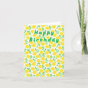 Yellow Lemon Birthday Card