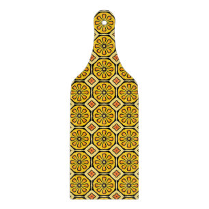 Yellow Lemon Bloom Pattern Cutting Board