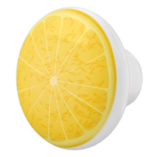 Yellow lemon cabinet knobs