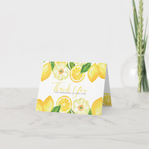 Yellow Lemon Citrus Floral Shower Thank You