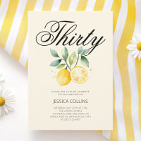 Yellow Lemon Citrus Fruit 30th Birthday Party