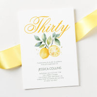 Yellow Lemon Citrus Thirty 30th Birthday Party
