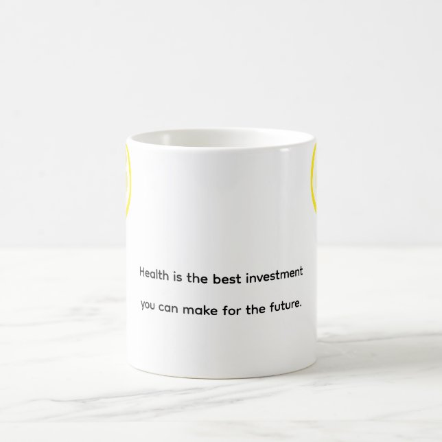 Yellow Lemon Custom Words Coffee Mug (Center)