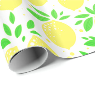 Yellow Lemon Gift Wrapping Paper