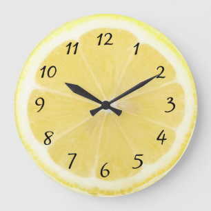 Yellow Lemon Kitchen Clock