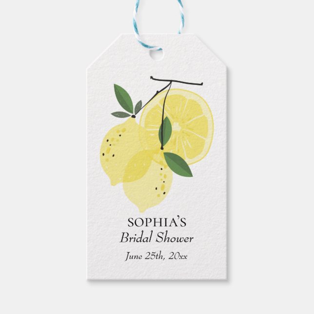 Yellow Lemon Main Squeeze Favour Tag (Front)