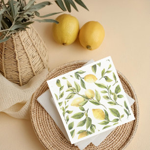 Yellow Lemon Mediterranean Amalfi Wedding  Napkin