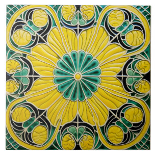 Yellow Lemon Mediterranean Summer Tile