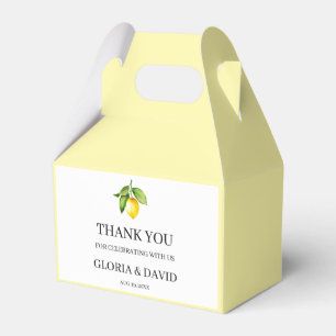 Yellow Lemon Modern Wedding Favour Box