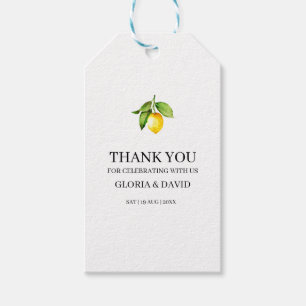 Yellow Lemon Modern Wedding Favour or Gift Tags