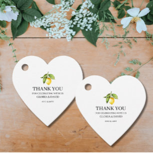 Yellow Lemon Modern Wedding Favour Tags